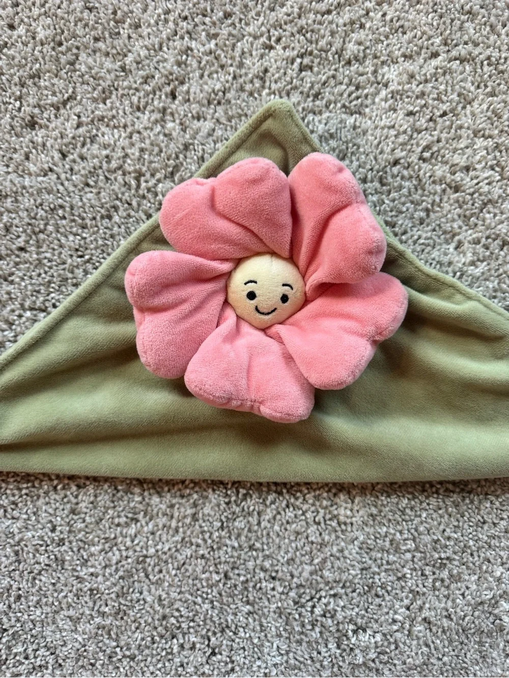 Jellycat Baby Lovey Security Blanket Lot Bunny Koala Flower Pink Green Plush